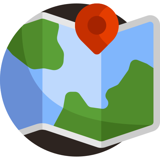 mapa Detailed Flat Circular Flat ikona