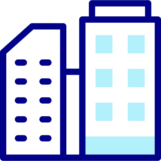 Building Detailed Mixed Lineal color icon