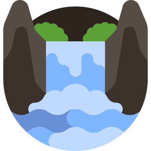 Waterfall Detailed Flat Circular Flat icon