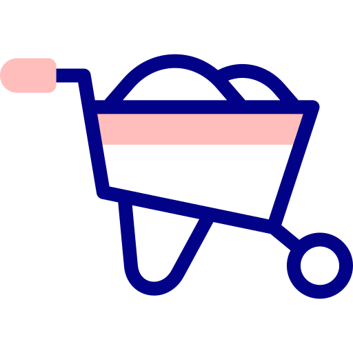Wheelbarrow Detailed Mixed Lineal color icon