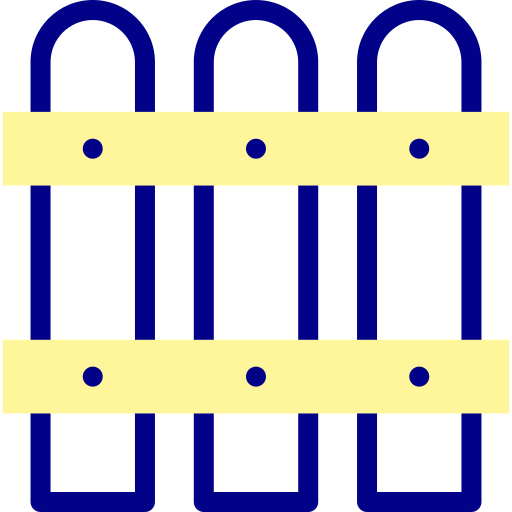 フェンス Detailed Mixed Lineal color icon