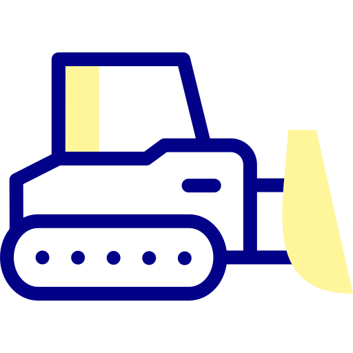 bulldozer Detailed Mixed Lineal color icon
