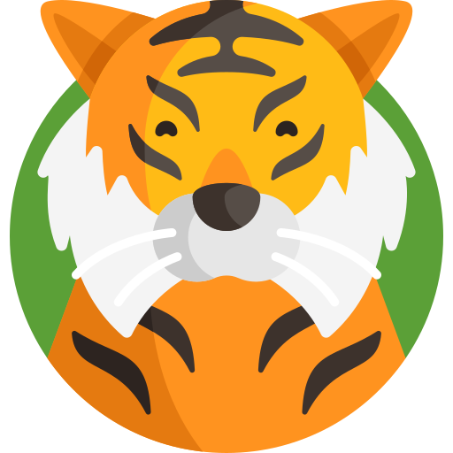 Tiger Detailed Flat Circular Flat icon