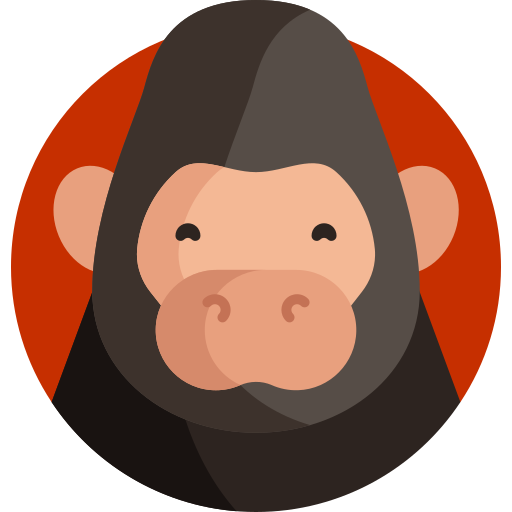 gorilla Detailed Flat Circular Flat icon
