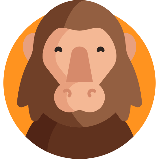 małpa Detailed Flat Circular Flat ikona