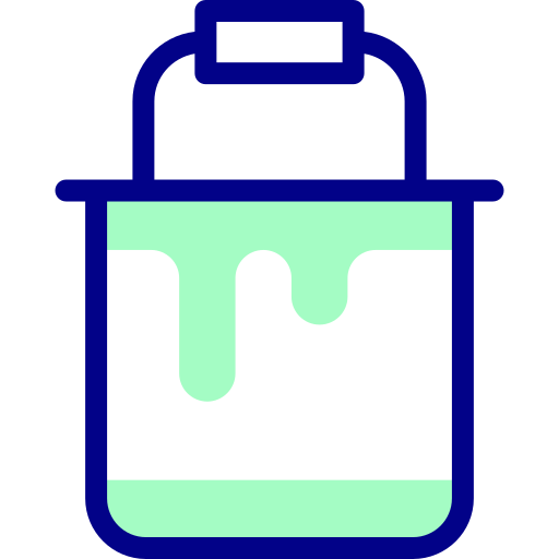 Paint bucket Detailed Mixed Lineal color icon
