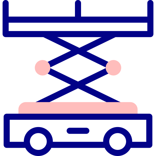 Scissor lift Detailed Mixed Lineal color icon