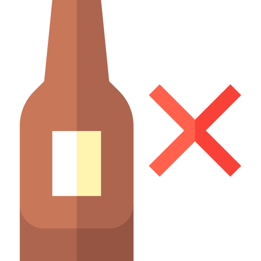 bez alkoholu Basic Straight Flat ikona