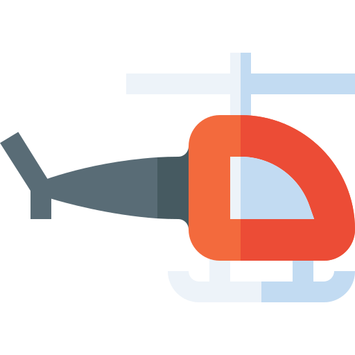 ヘリコプター Basic Straight Flat icon