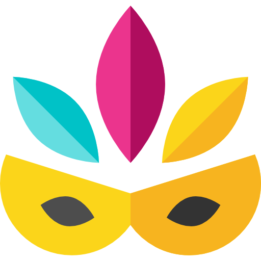 partymaske Basic Rounded Flat icon