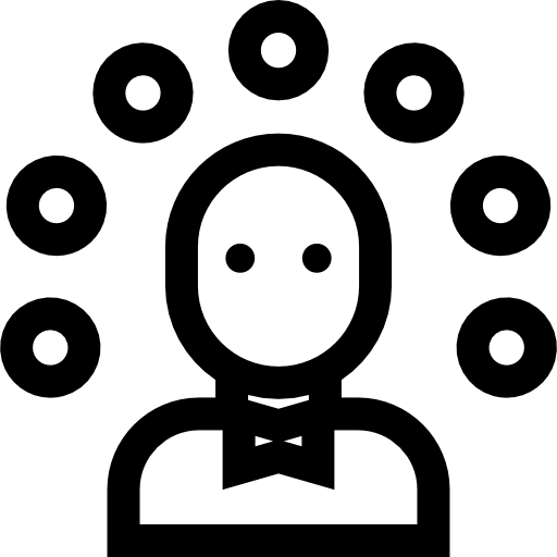 malabarista Basic Rounded Lineal icono