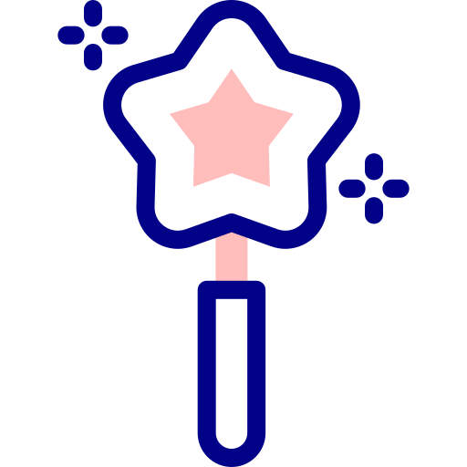 魔法の杖 Detailed Mixed Lineal color icon