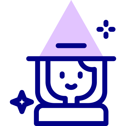마녀 Detailed Mixed Lineal color icon