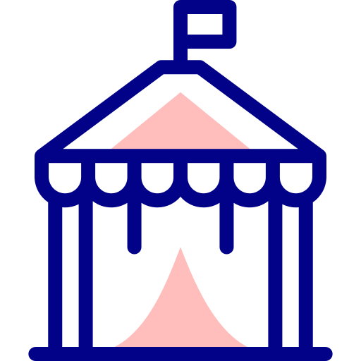 サーカステント Detailed Mixed Lineal color icon