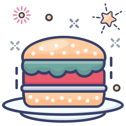 ハンバーガー Generic Outline Color icon