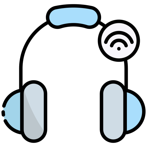 auriculares de música Generic Outline Color icono