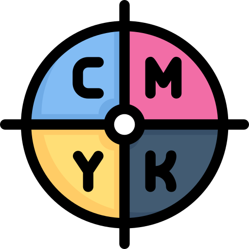 cmyk Generic Outline Color icono