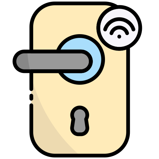 Smart door Generic Outline Color icon