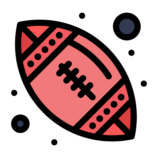 rugby Flatart Icons Lineal Color icono