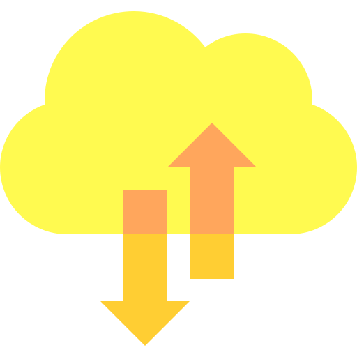 cloud opslag Basic Sheer Flat icoon