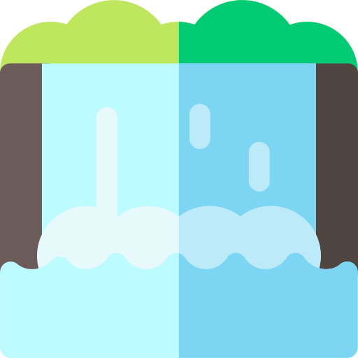 wodospad niagara Basic Rounded Flat ikona