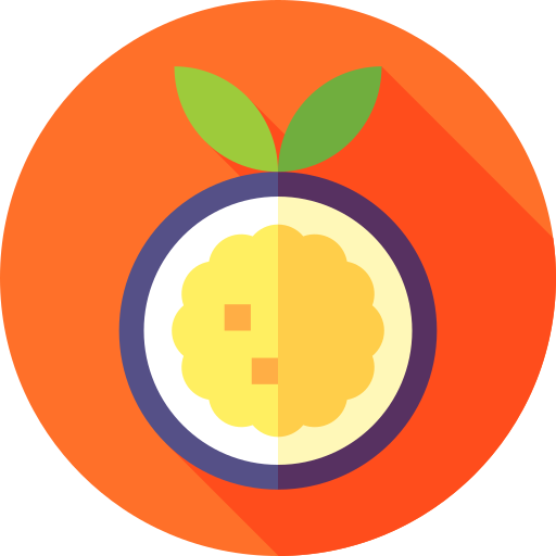 Passion fruit Flat Circular Flat icon