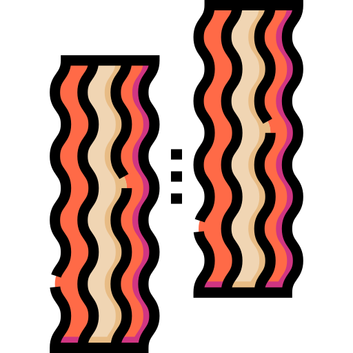 ベーコン Detailed Straight Lineal color icon