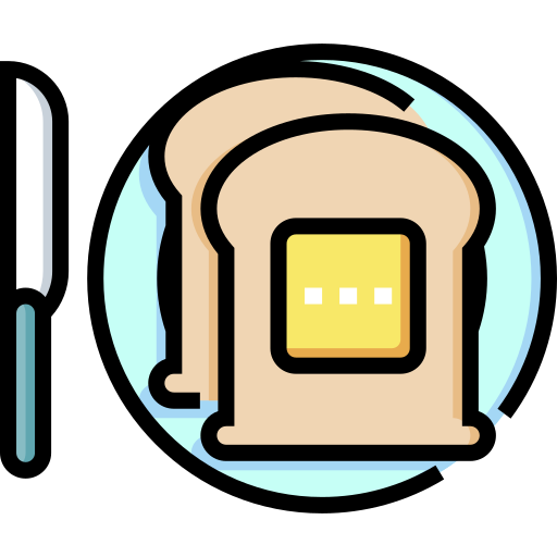 トースト Detailed Straight Lineal color icon