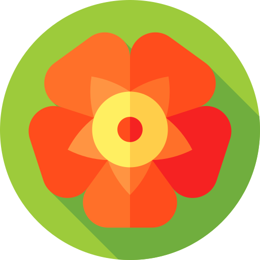 Hibiscus Flat Circular Flat icon