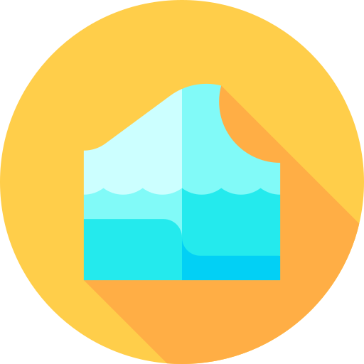 Wave Flat Circular Flat icon