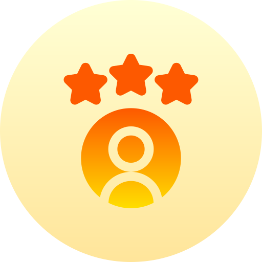 Ratings Basic Gradient Circular icon