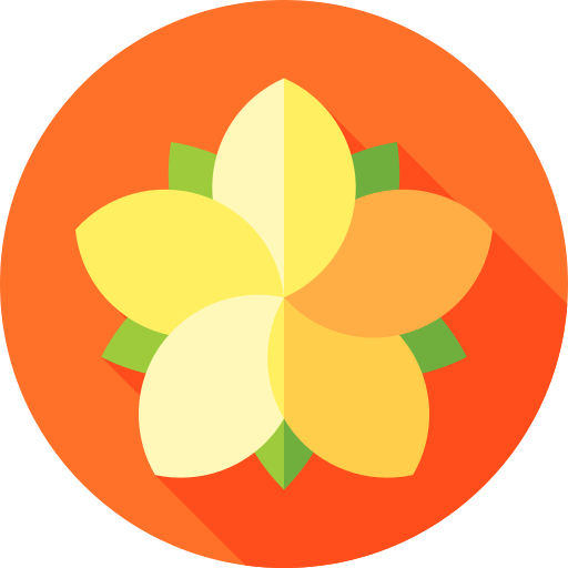 Plumeria Flat Circular Flat icon