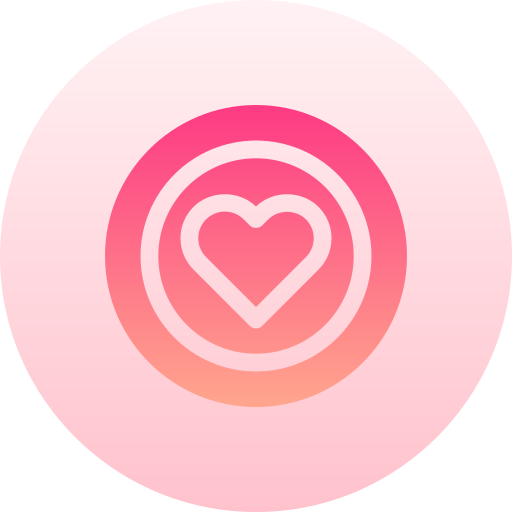 miłość Basic Gradient Circular ikona