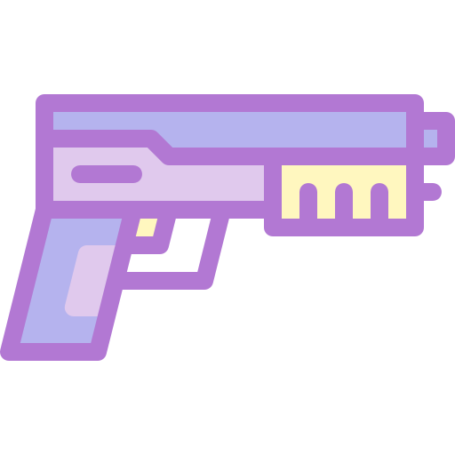 pistolet Detailed color Lineal color ikona