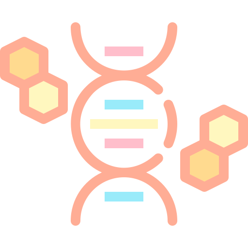 遺伝子工学 Detailed color Lineal color icon