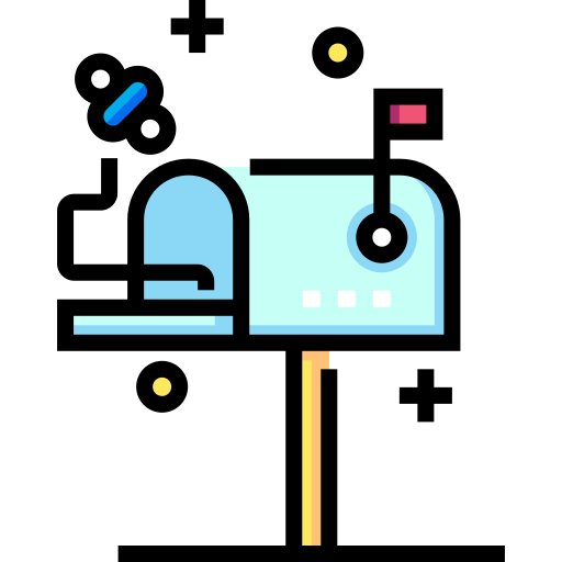 メールボックス Detailed Straight Lineal color icon