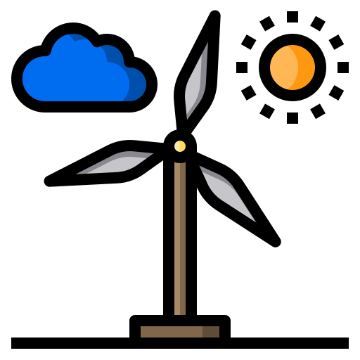 Wind energy Catkuro Lineal Color icon