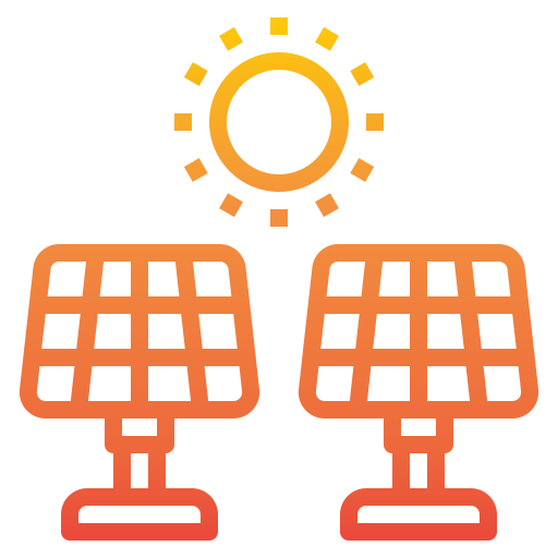 zonnepaneel Catkuro Gradient icoon