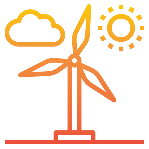 풍력 에너지 Catkuro Gradient icon