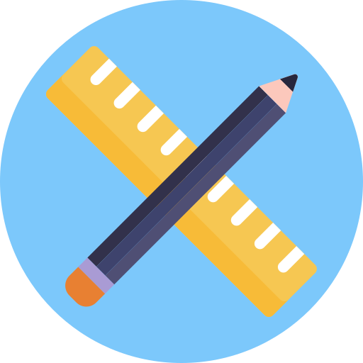 Pencil and ruler Generic Circular icon
