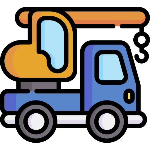 Crane truck Special Lineal color icon