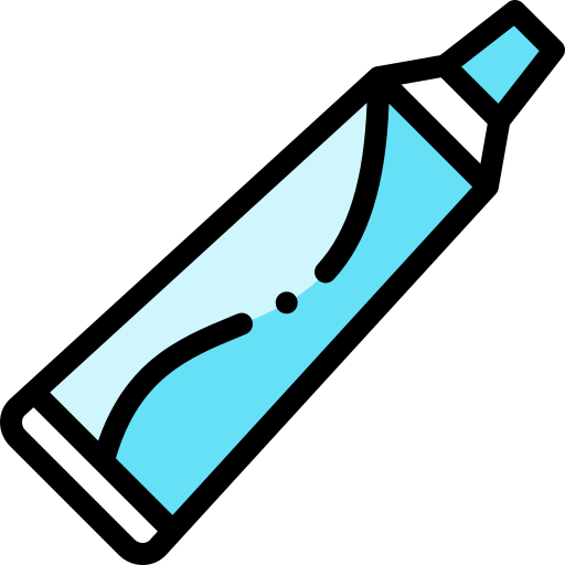 Toothpaste Detailed Rounded Lineal color icon