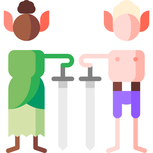 ロールプレイングゲーム Puppet Characters Flat icon