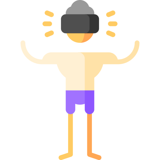 Virtual reality Puppet Characters Flat icon