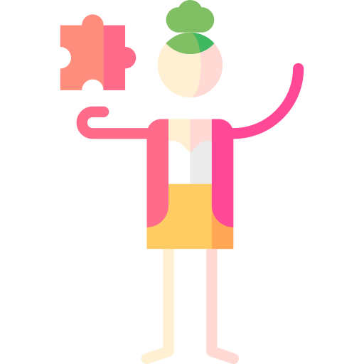 퍼즐 게임 Puppet Characters Flat icon