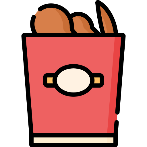 Chicken bucket Special Lineal color icon