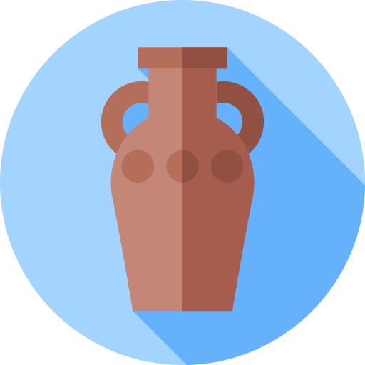 Amphora Flat Circular Flat icon