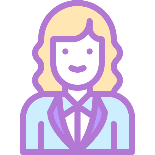 mujer de negocios Detailed color Lineal color icono