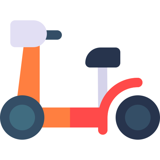Electric scooter Basic Rounded Flat icon