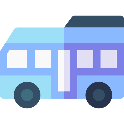 bus electrico Basic Rounded Flat icono
